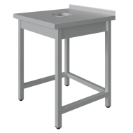 Стол универсальный с отверстием для отходов Luxstahl СО-7/7 обвязка трехсторонняя