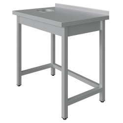 Стол универсальный с отверстием для отходов Luxstahl СО-9/6 обвязка трехсторонняя - интернет-магазин КленМаркет.ру