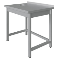 Стол универсальный с отверстием для отходов Luxstahl СО-9/7 обвязка трехсторонняя
