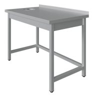 Стол универсальный с отверстием для отходов Luxstahl СО-12/7 обвязка трехсторонняя
