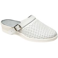 Сабо женские белые из искусственной кожи