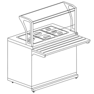 Мармит вторых блюд паровой Luxstahl МВП (С)-1200 Premium (камень)