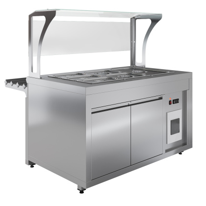 Мармит вторых блюд паровой Junior Luxstahl МВП (С)-1200 Premium (нерж.) - интернет-магазин КленМаркет.ру