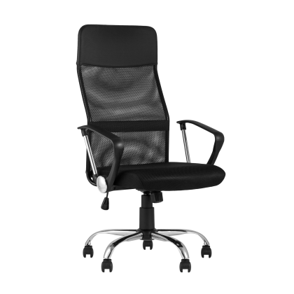 Офисное кресло «Benefit» с мягким сиденьем (хромированный каркас)  - интернет-магазин КленМаркет.ру