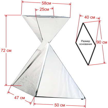 Подстолье-консоль пристенное 2187ЕМ (нержавеющая сталь) - интернет-магазин КленМаркет.ру